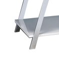 thumbnail image 4 of Tius 26 Inch Side End Table, Open Shelf, Chrome, High Gloss White Finish, 4 of 6