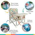 thumbnail image 3 of Nuby Pop-Up Portable Booster Seat with Removable Tray, Circles, 3 of 9