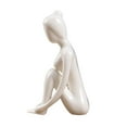 thumbnail image 1 of Estatua de yoga de cerámica, figura decorativa para interiores y exteriores, para el hogar y el jardín. Los 6x4x9.5cm, 1 of 4