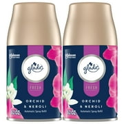 Glade Automatic Spray Refill, Air Freshener, Infused with Essential Oils, Orchid & Neroli, 6.2 oz, 2 Count