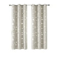 thumbnail image 2 of Taotanxi Blackout Curtains for Bedroom Living Room, Silver Foil Printed Stars Pattern, Thermal Insulated and Noise Reducing, Beige, 51W x 53L Inch, 2 Panels, 2 of 6