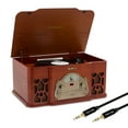 thumbnail image 1 of Electrohome Record Player Retro Vinyl Turntable Stereo System, AM/FM, CD, Vinyl-to-MP3 & Bonus 3.5mm Aux Stereo Cable, 1 of 9