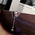thumbnail image 1 of Clip para oreja con forma de corazón de circonita y espinas, diseño de nicho para mujer, sin orejas, gota para oreja, borla de estrella, 1 of 6