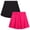 Black/Neon Pink, variant on Girls Skorts Athletic Flowy Dance Scooter Skirts for Girls with Inner Shorts 2 Pack