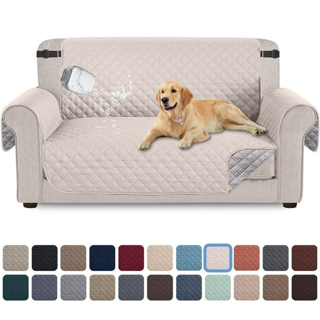 CHOK 100% Waterproof Sofa Cover Non Slip Couch Cover Machine Washable Slipcover Leakproof Furniture Protector for Dogs Kids Pets Dark Gray Sofa