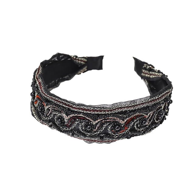 Hair Bands Bow Tie Knot Headband Hairband Embroidery Retro 