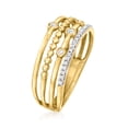 thumbnail image 3 of Ross-Simons 0.10 ct. t.w. Bezel-Set Diamond Multi-Row Ring in 14kt Yellow Gold, Women's, Adult, 3 of 5