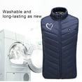 thumbnail image 7 of Gamivast Heated Vest Men Women 6XL Lightweight Quilted Sleeveless Jackets with 9 Heating Zones Travel Zip up Stand Collar Coats Washable USB Charging Outerwear no Power Bank, 7 of 7