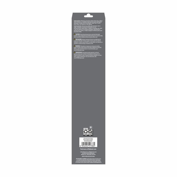 Better Homes & Gardens 10" Premium Charcoal Incense Sticks, Warm Leather & Amber, 40 Pack