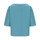 thumbnail image 5 of Vestidos Casuales Para Mujer, Blusas De Mujer De Moda Blusas casuales lisas para mujer, blusa de verano de moda con cuello redondo y mangas 3/4, 5 of 6