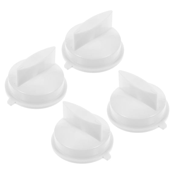 Hemoton  4 Pcs Bathroom Fan Timer Switch Lamp Replacement Turn Knob White