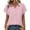 Pinks, variant on Tsesme Button down Shirts for Women Lapel Collar Short Sleeve Blouses Dressy Business Work Tops with Pockets
