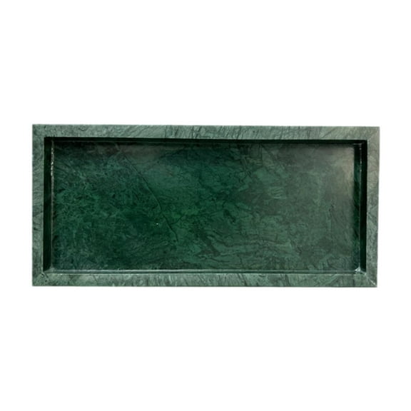 WeiLaiKeQi Marble Serving Tray Perfume Holder Jewlery Dish for Office Vanity Coffeeshop Green