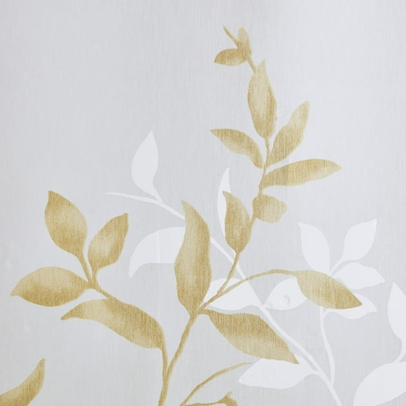 Madison Park Cecily Polyester Burnout Window Panel in White/Yellow