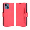 thumbnail image 1 of Case for iPhone 14 Plus Cover Adjustable Detachable Card Holder Magnetic closure Leather Wallet Case - Red, 1 of 5