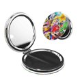 thumbnail image 1 of Pofeuu Mario for Portable Pocket Makeup Mirror PU Cover Compact Travel Mirror with Normal and Magnifying Double Sided Glass-Round Shape, 1 of 9