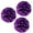 Purple, variant on Wrapables® 14" Set of 3 Tissue Pom Poms Party Decorations for Weddings, Birthday Parties Baby Showers and Nursery Décor, Orange