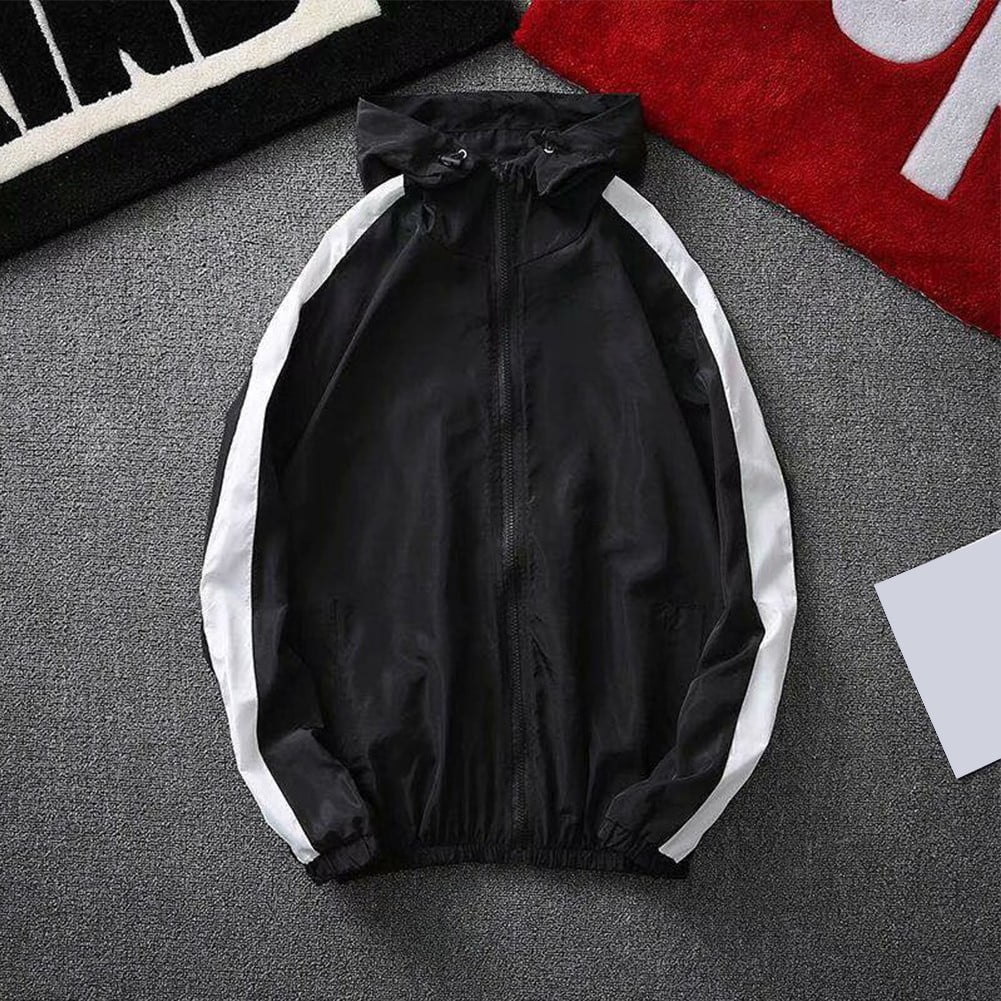 Men Breathable Sun Protection Hooded Jacket Coat Windbreaker Outwear