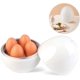 thumbnail image 3 of Cocedor rápido de huevos, cocedor de 4 capacidades para huevos duros, utensilios de cocina de forma especial para microondas escalfados de 5 minutos, blanco, 5,5*6,3'', 3 of 5