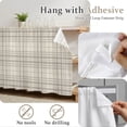 thumbnail image 6 of Buffalo Plaid Cabinet Curtains 35"W x 35"L, Slate Gray Farmhouse Gingham Striped Sink Skirt for Bathroom Vanity Kitchen Self Adhesive, Dust-Proof Privacy Curtain for Shelves Closet Laundry Room, 6 of 9
