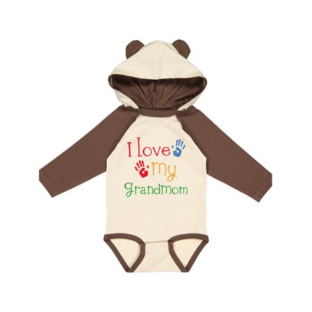 

Inktastic I Love My GrandMom Gift Baby Boy or Baby Girl Long Sleeve Bodysuit