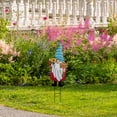 thumbnail image 2 of Northlight Welcome Gnome Outdoor Garden Stake - 22" - Red, 2 of 7
