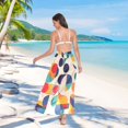 thumbnail image 7 of FORMRS Womens Long Sarong Beach Wrap Semi-Sheer Bikini Skirt Bathing Swimsuit Cover Up, Green Geometric, 7 of 7
