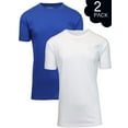 thumbnail image 2 of Men's Short Sleeve Crew Neck Cotton Blend Classic Tee (S-3XL) 2 Pack, 2 of 7