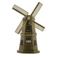thumbnail image 4 of WEUVEB Rustic Dutch Windmill Model Table Decor, Golden Farmhouse Style Craftsmanship for Home, Office, and Living Room Display, 4 of 8