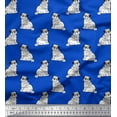 thumbnail image 1 of Soimoi Polyester Crepe Fabric Pug Dog Decor Fabric Printed Yard 42 Inch Wide, 1 of 3