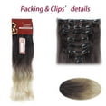 thumbnail image 5 of LELINTA Women 24" Long Curly Full Head Clip in Synthetic Hair Extentions 8 Piece 18 Clips Black Brown Blonde, 5 of 5