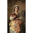 thumbnail image 2 of Comtesse Jeanne Bole 12x18 Black Ornate Wood Framed Double Matted Museum Art Print Titled - At La Fontaine, 2 of 5