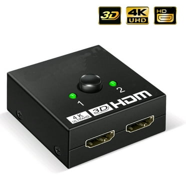 4K HDMI Splitter, Bi-Directional HDMI Switcher 2 In 1 Out/ 1 In 2 Out 1080P 4K HDMI Switch Box Auto Splitter