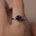 thumbnail image 2 of Natural Blue Sapphire 925 Sterling Silver Ring, Gift for Her, Engagemant Ring, Birthstone Rings for Women, Gift For Her, 2 of 2