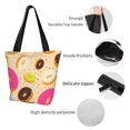 thumbnail image 5 of Vsdgher Donuts print Reusable Shopping Grocery Bags for Women Shopping with Pouch Foldable Pouch Lightweight Polyester Fabric, 5 of 6