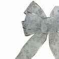 thumbnail image 3 of Northlight Glitter Snowflake 6-Loop Sheer Christmas Bow Decoration - 9" x 14" - Silver, 3 of 3