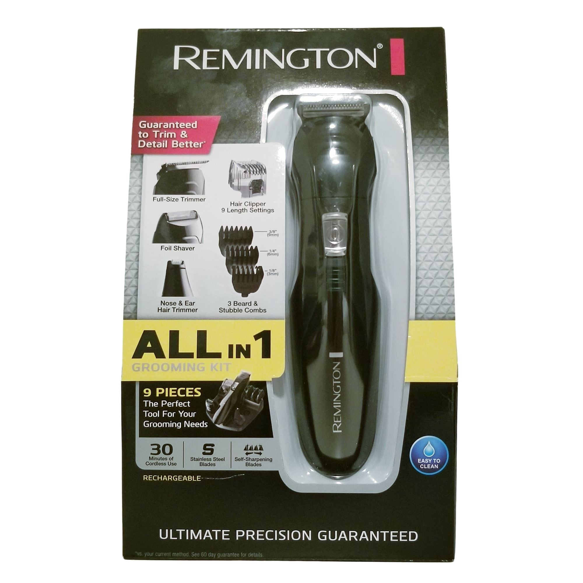 Remington 9 Piece All In 1 Grooming Kit Pg6017 Detail Trimmer Hair Clippers Walmart Com