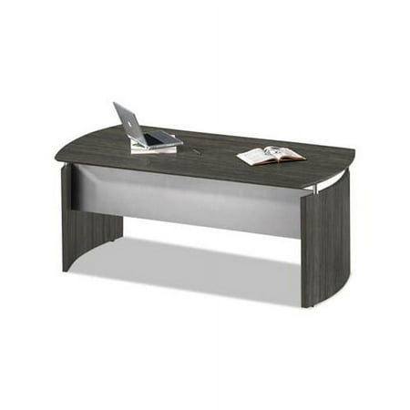 UPC: 0760771390235 | Mayline – MNDBLGS – Medina Series Laminate Curved Desk Base  72w x 36d x 29 1/2h  Gray Steel