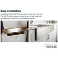 thumbnail image 3 of Kohler Vault K3945-NA Smart Divide Double Bowl with Apron Undermount Kitchen Sink, 3 of 7