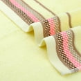 thumbnail image 4 of Unique Bargains Cotton Striped Absorbent Soft Hands Face Towel Yellow 4-Piece, 4 of 5