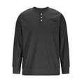 thumbnail image 5 of ZCFZJW Henley Knit Shirts for Men Big and Tall Regular Fit Casual Fall Spring Waffle Knited Quarter Button up Athletic T-Shirts Loose Lightweight Cozy Knitwear Tops with Pockets Black XXXXL, 5 of 9