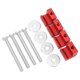 thumbnail image 2 of Kit de montaje de 4 ganchos en J para caja de herramientas de camioneta, de aluminio y acero inoxidable, universales, color rojo, 2 of 14