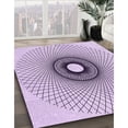 thumbnail image 2 of Ahgly Company Indoor Rectangle Patterned Purple Flower Purple Area Rugs, 7' x 9', 2 of 6