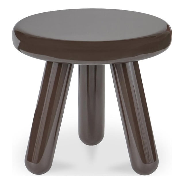 Moe's Home Collection Joy Accent Table Dark Brown Lacquer Metal Side Tables