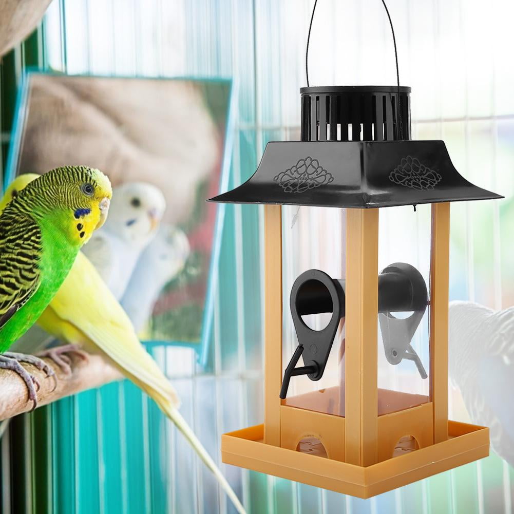 TOPINCN Solar LED Light Bird Feeder Station Hanging Pigeon Crow Parrot