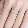 thumbnail image 6 of AnuClub 5 Carat Princess Cut Moissanite Wedding Band 14K Gold Plated 925 Sterling Silver Eternity Rings for Women, 6 of 6