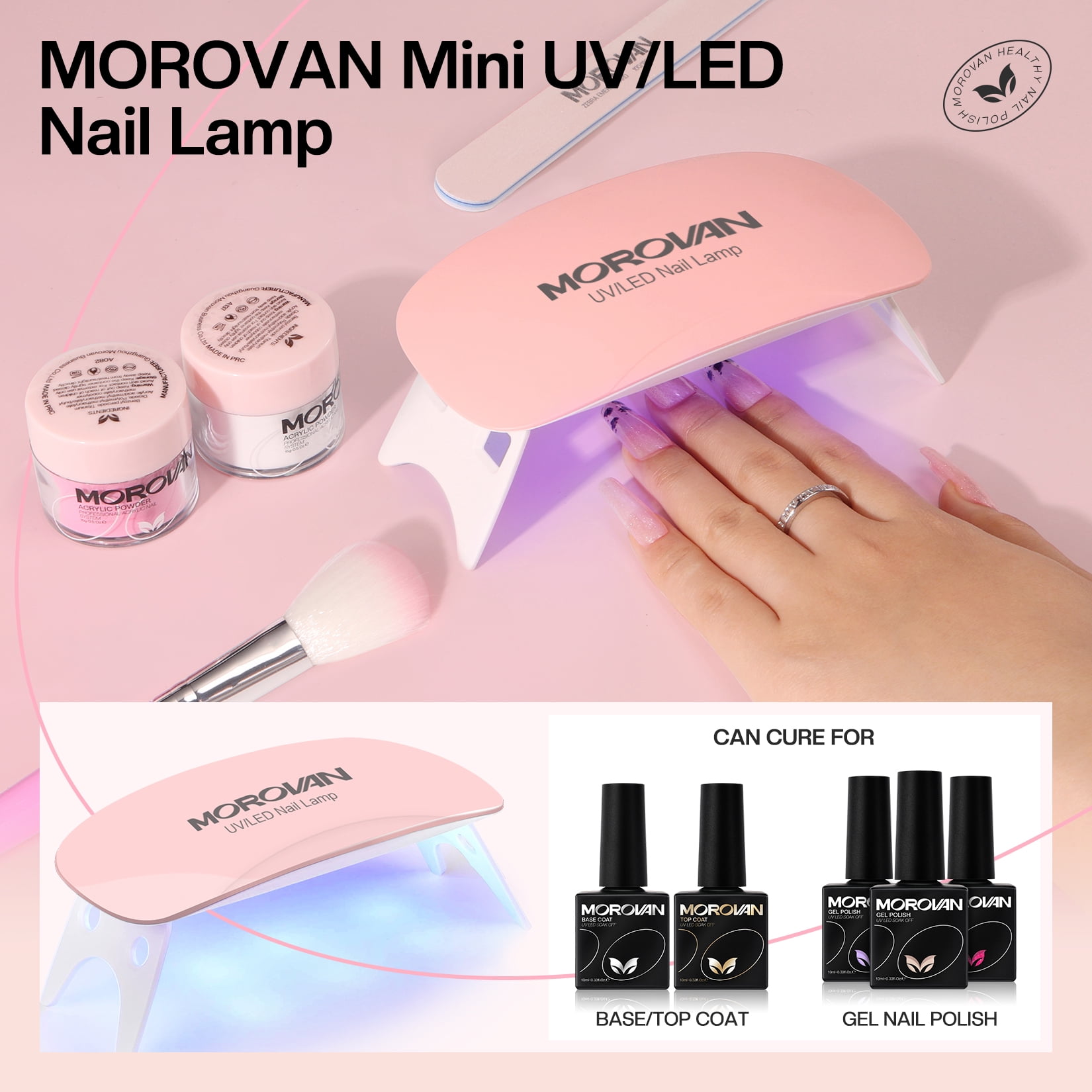 Morovan Acrylic Nail Kit with Everything: Beginners Professional Nail Kit Set for Starter Acrylic Nail with Drill Nail Christmas