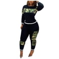 thumbnail image 2 of Womens’Suit Thread Splicing Long Sleeve Multiple Colors Casual Sports Set, 2 of 8