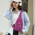 thumbnail image 4 of DcGZvy Cross Body Bags for Women Travel Cross Bag for Men Passport Bag for Traveling Cross Body Sling Purse Purple, 4 of 6