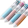 thumbnail image 4 of 3Pcs Multicolored Pen 10-Color-in-1 Writing Pens for Noting Journaling Retractable Ballpoint Pen for School Office, 4 of 4